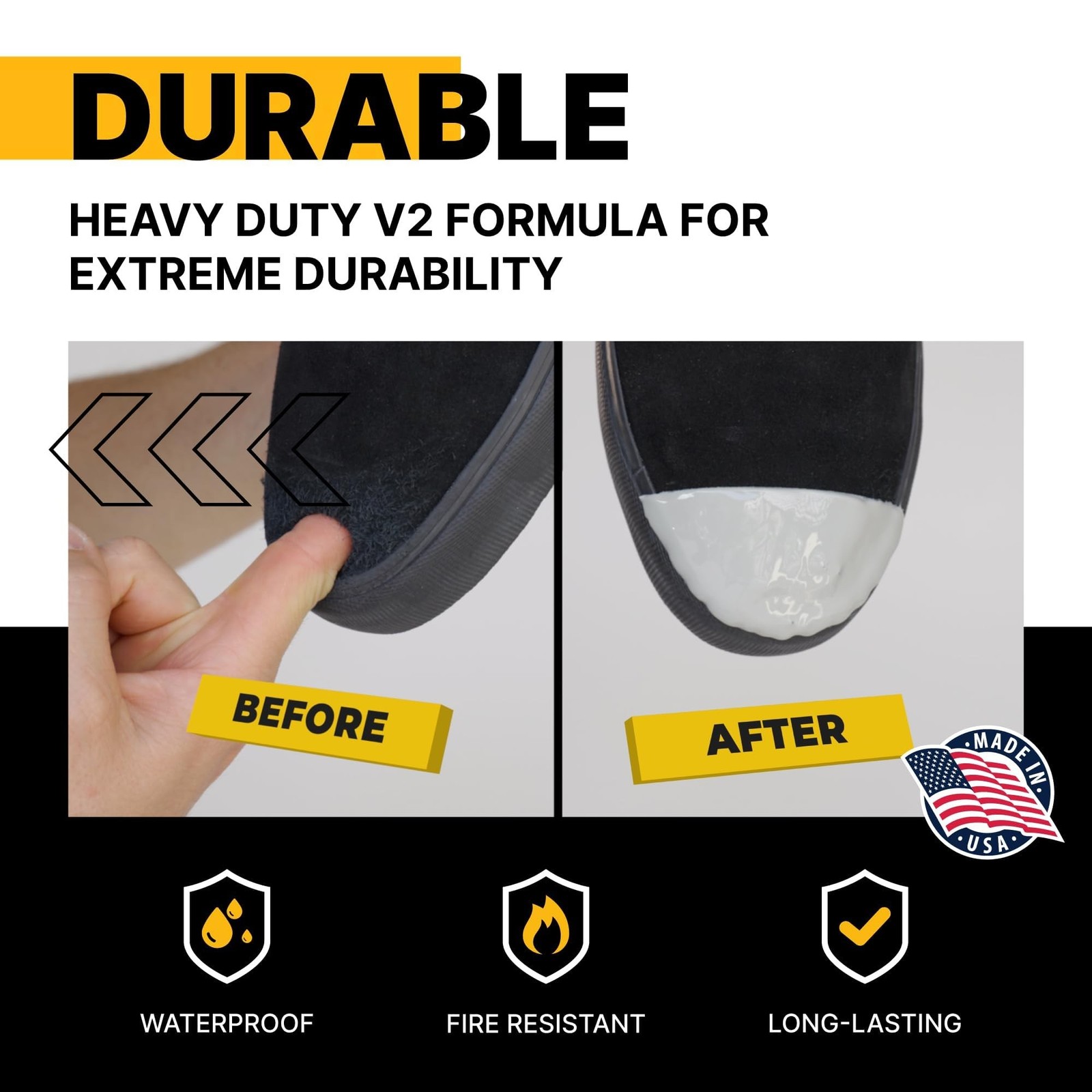 V2 Work Boot Toe Protector, Liquid Boot Guard, Brown Adhesive Shoe Crease Pro…