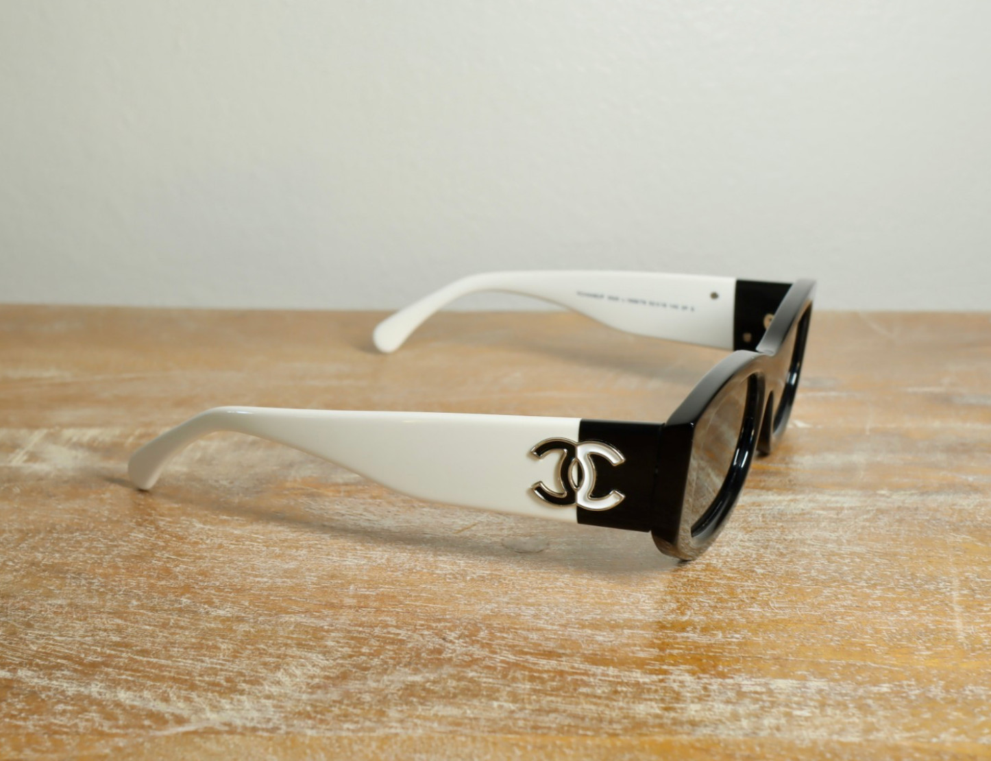 CHANEL CH5525 Rectangle Sunglasses Black White/Gray Polarized Lens for women