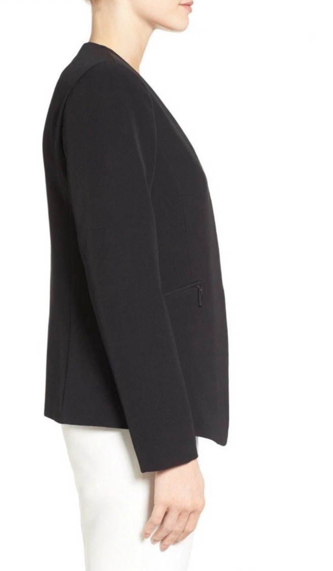 Vince Camuto Sophisticated Black Classic Blazer, Zip Pockets, All Seasons, Sz 10