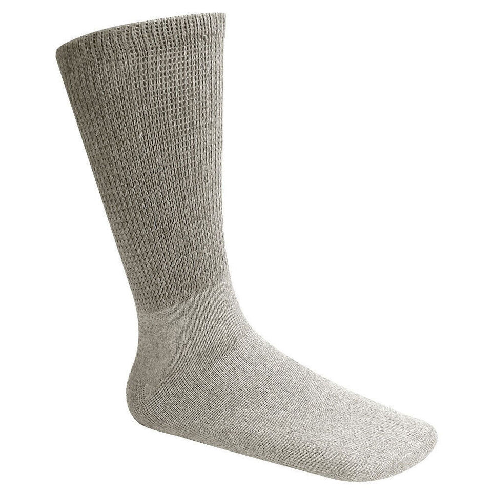 12 Pairs Men’s Health Circulatory Diabetic Cotton crew socks 9-11 10-13 13-15