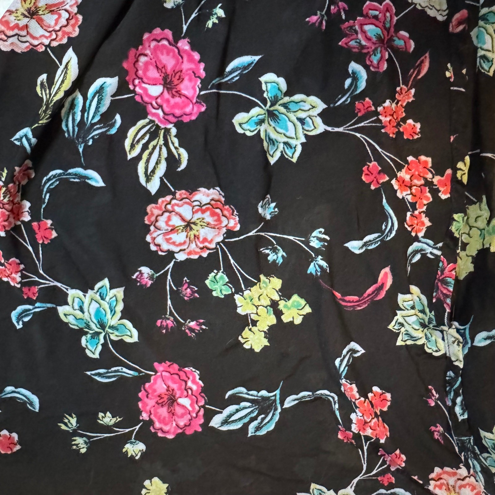 Torrid Floral Mesh Maxi Kimono Cover Up Black Pink Size 3/4 Plus Size Boho 59″