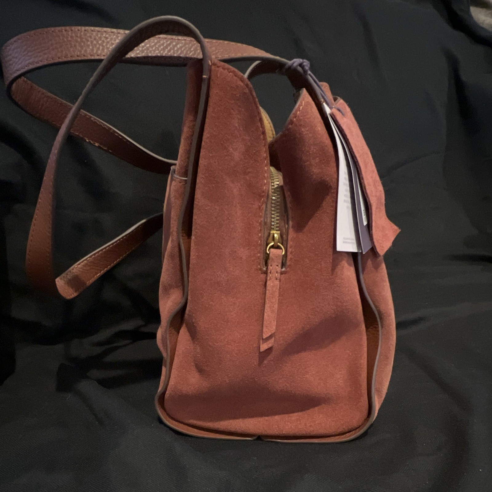 NWT American Leather Co. Auburn Triple Entry Tote Purse