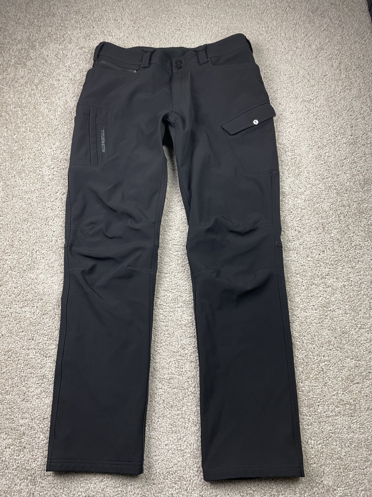 Truewerk Pants Mens 36×34 Black T3 Workpant Fleece Lined Cargo Utility Work