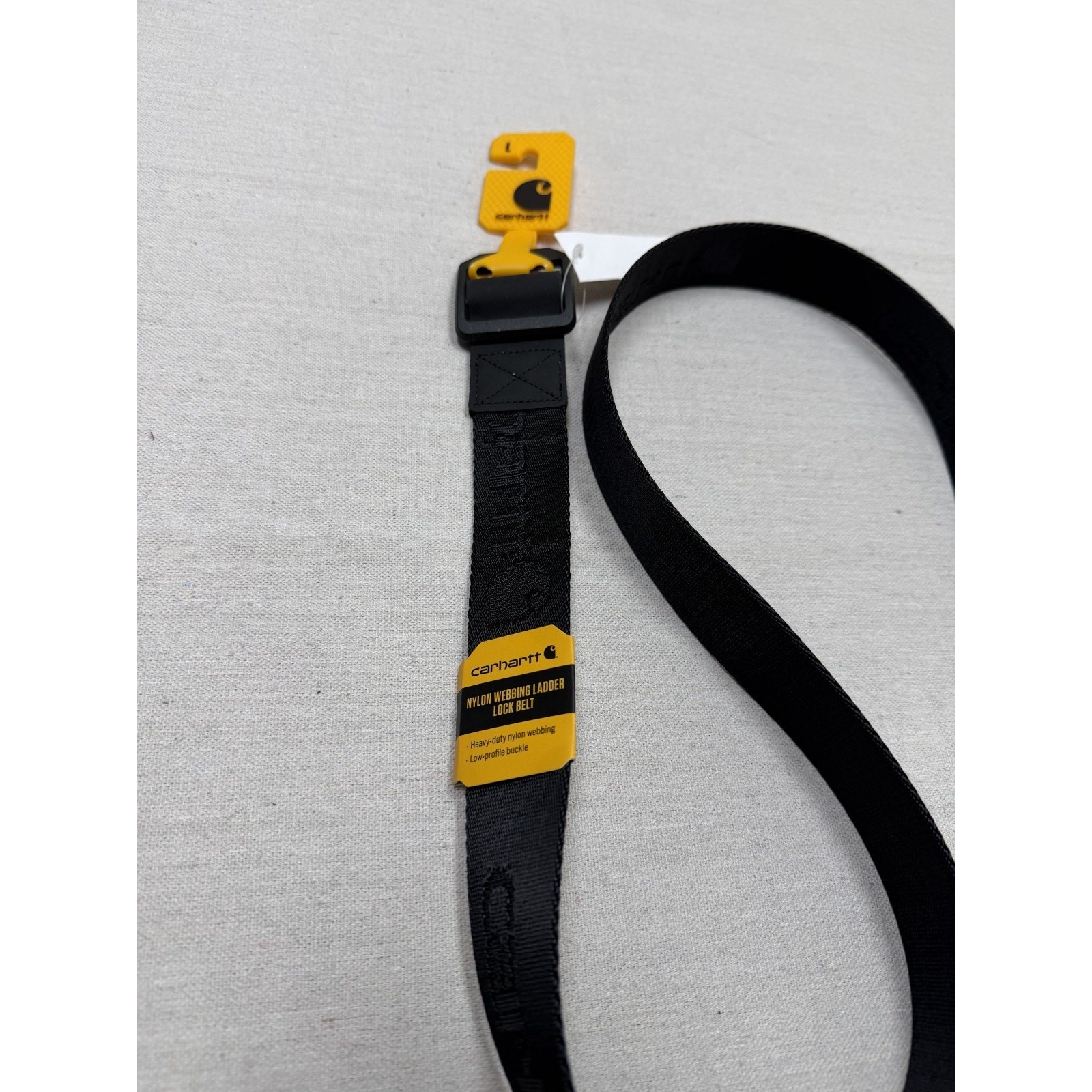 NEW Carhartt Nylon Webbing Ladder Lock Belt – Black Size L Heavy Duty