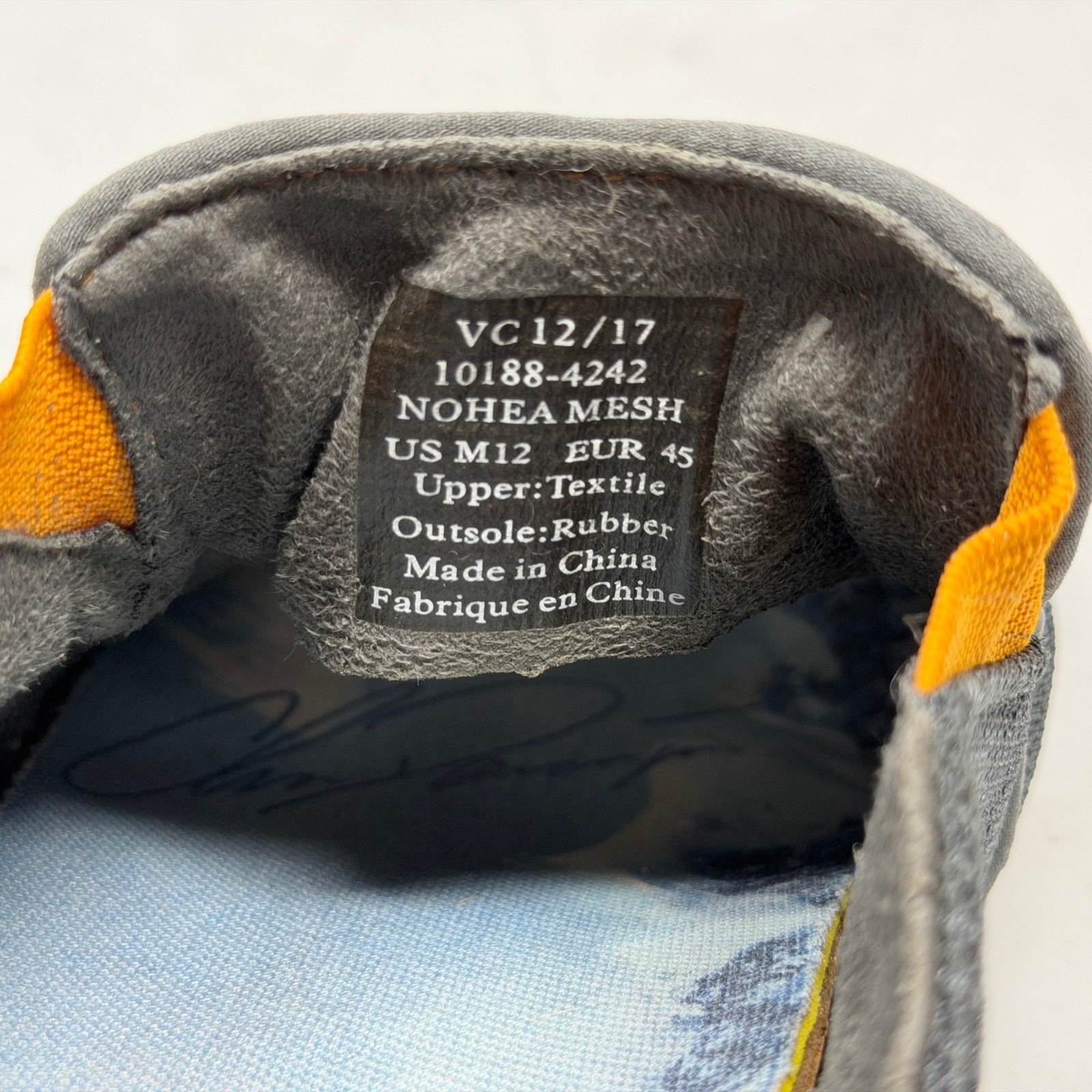 OluKai Nohea Mesh Mens Slip On Shoes Charcoal Grey Orange Loafers