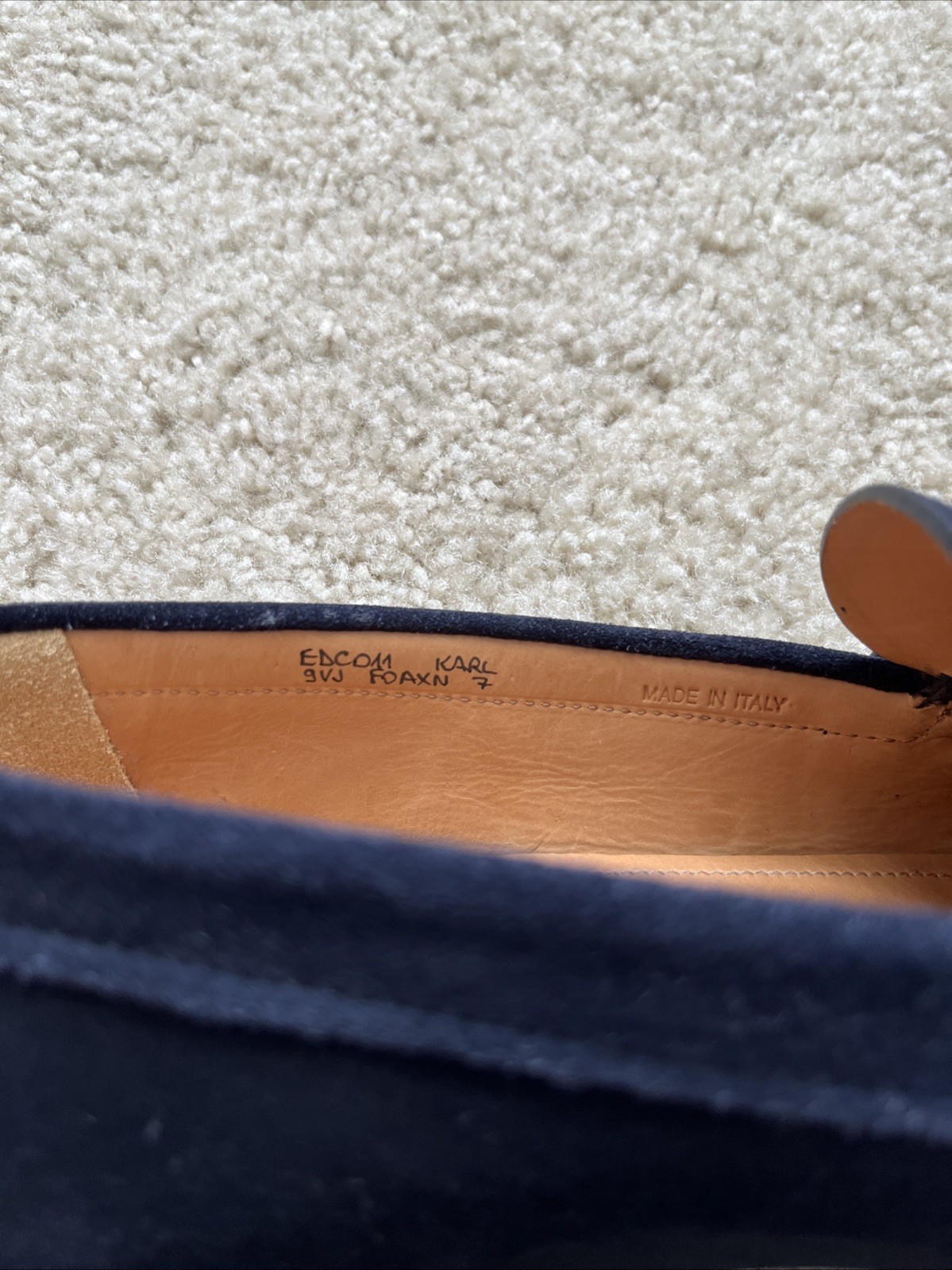 $1050 Church’s Karl – Blue Suede – Size 7M Loafer Leather Casual Made in Italy