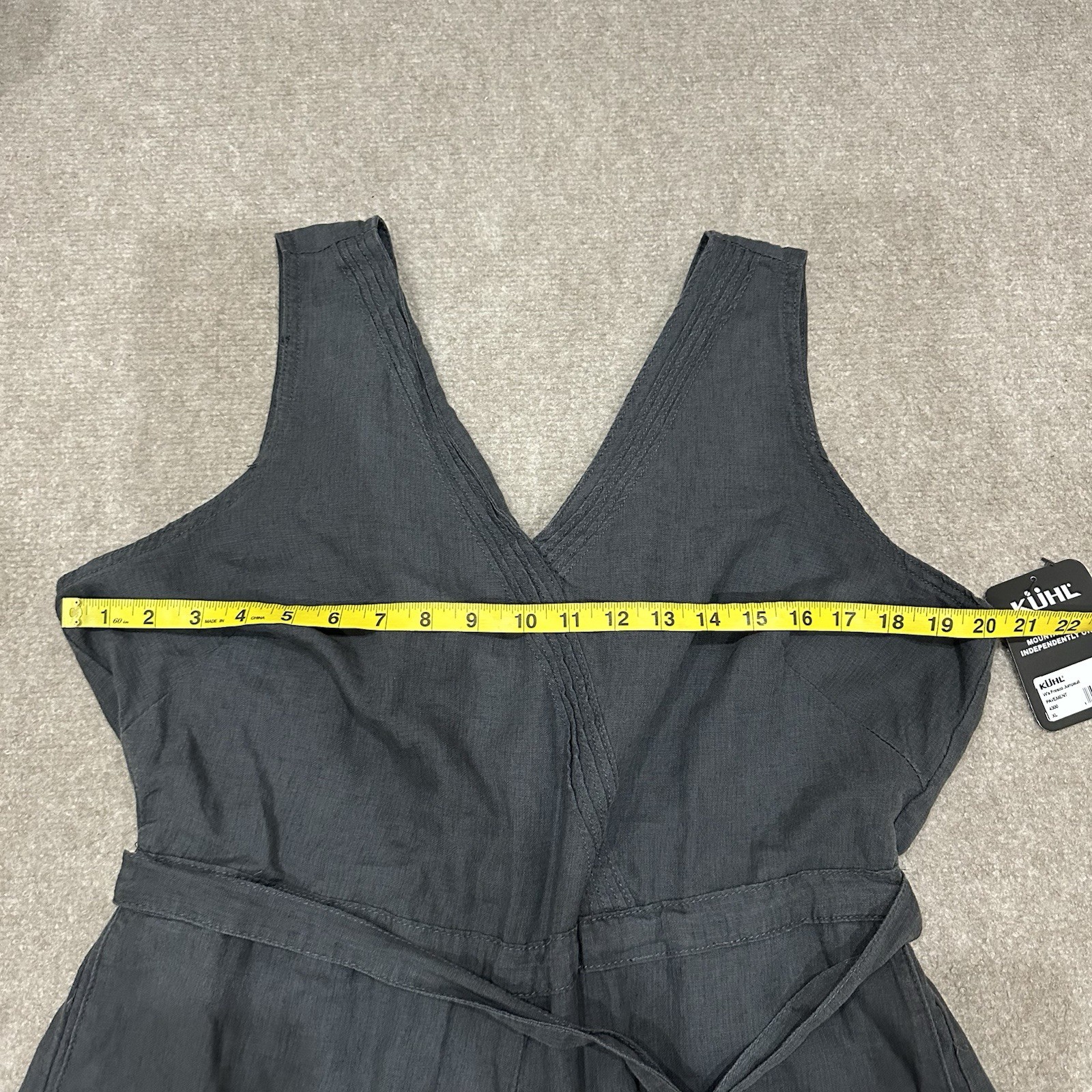 NWT Kuhl Women’s Size XL Pavement Gray Fresco Jumpsuit Outdoor Hiking