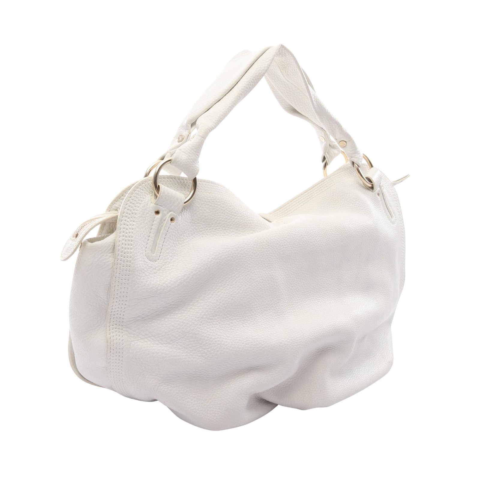 CELINE Bittersweet Shoulder Bag leather White Used Women