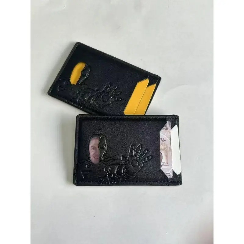 1pcs Leather Bat ID Card Holder Case Wallet Personalized SuperHero Mask Card Hol