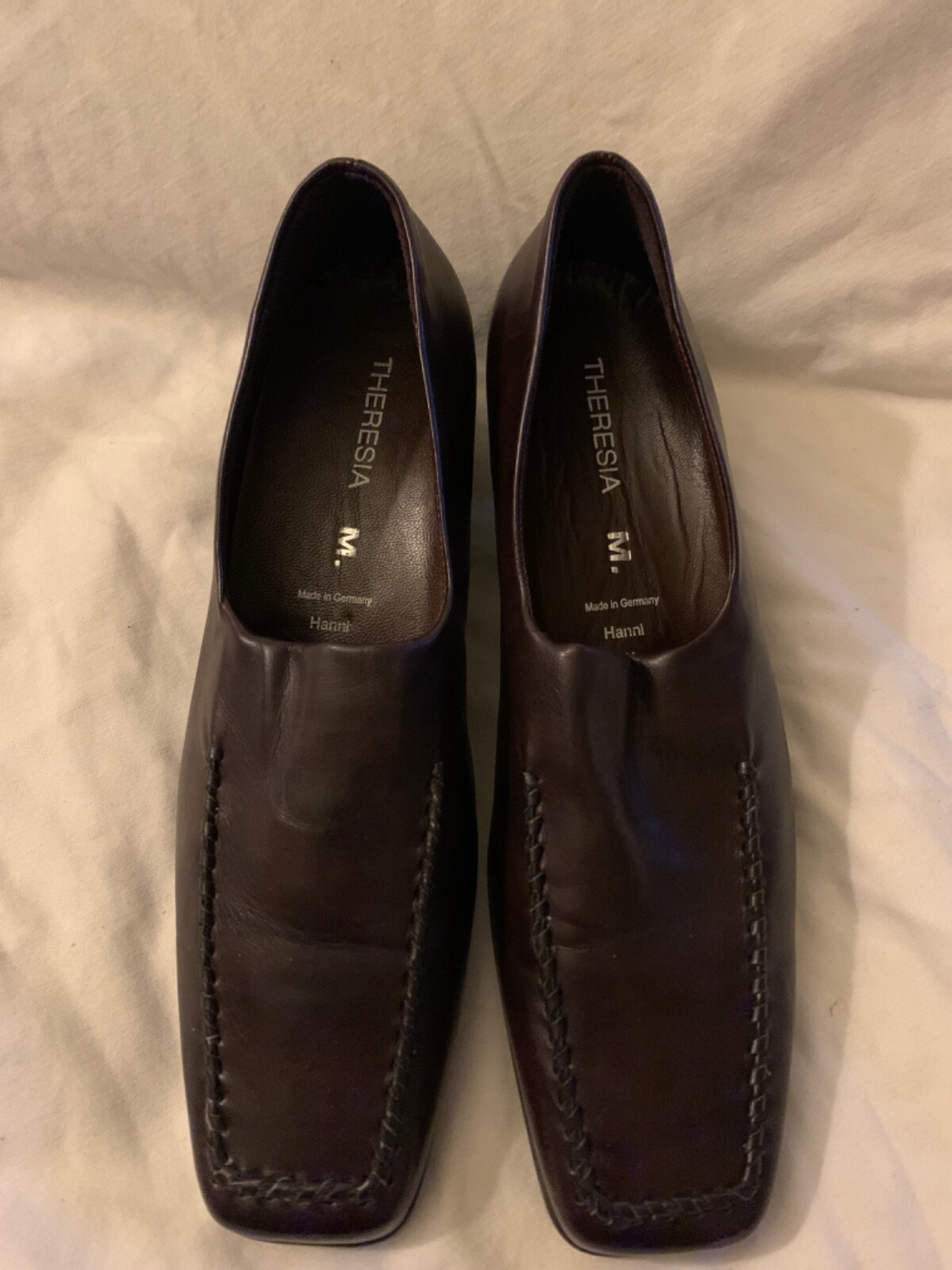 Theresia M. Brown leather block heel slip on uk 6.5. US 9