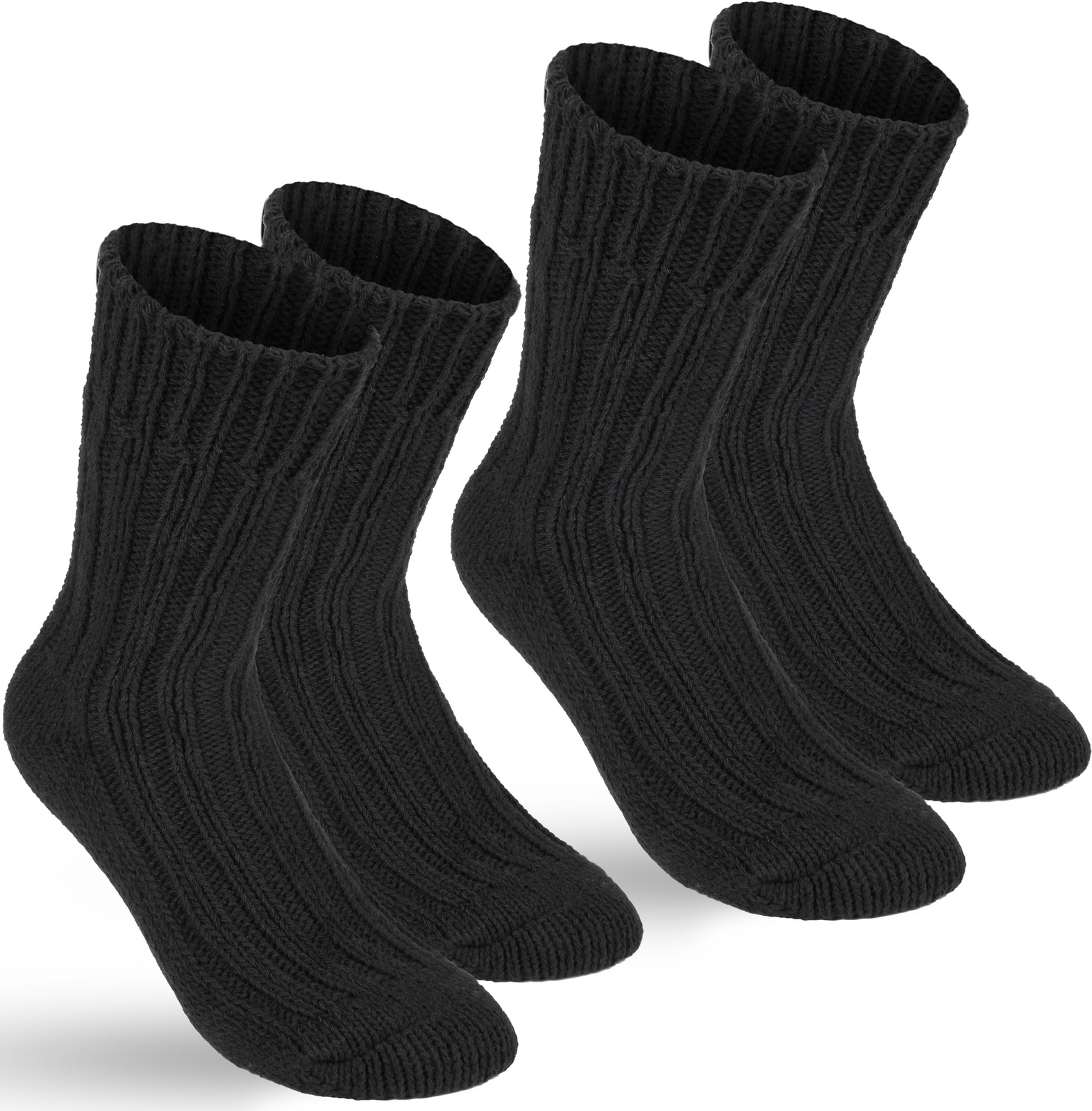 BRUBAKER 2 Pairs Unisex Alpaca Wool Socks – Thick Winter Socks for Men or Women