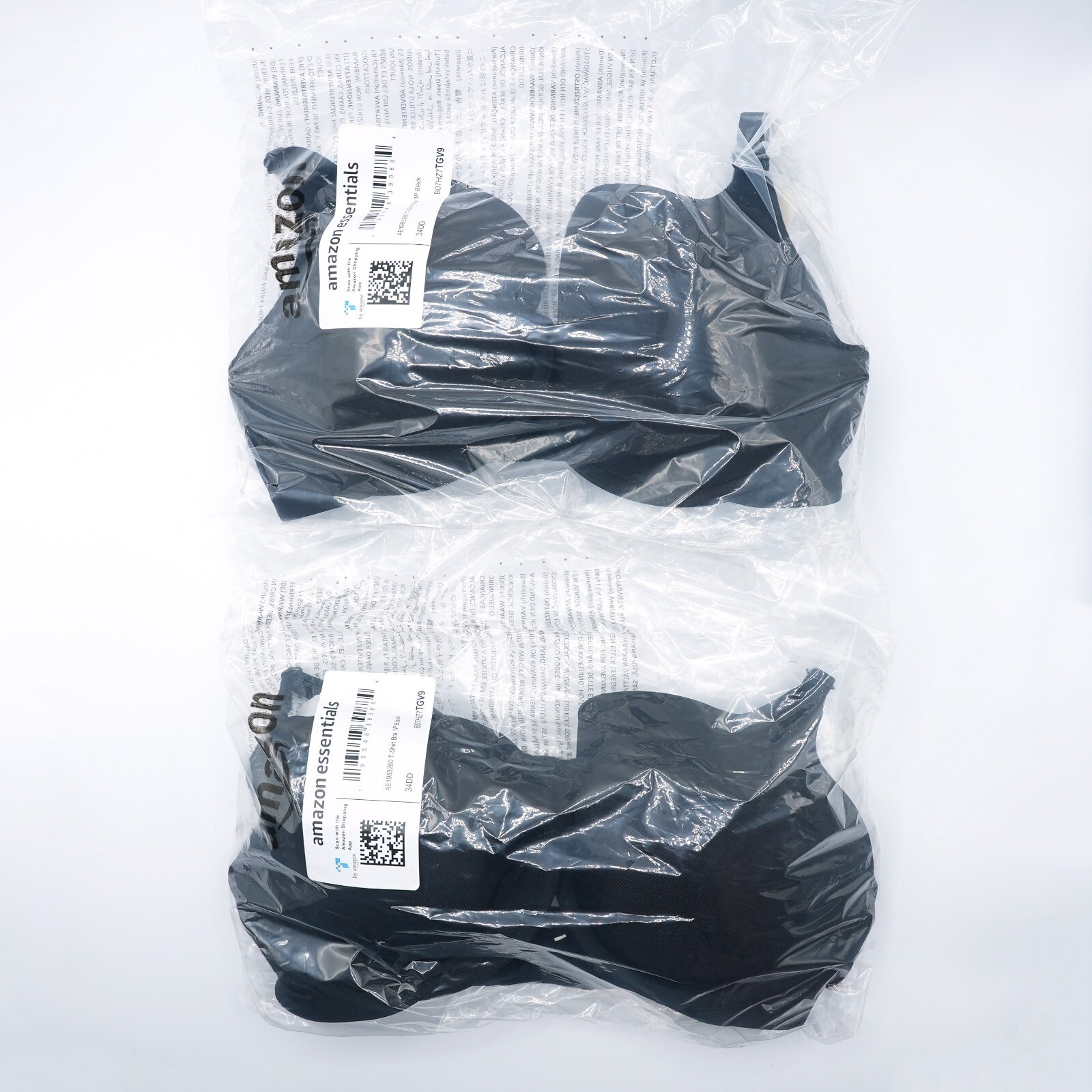 Classic T-Shirt Bras (Set of 2) 34DD Black Amazon Essentials NWT FREE SHIPPING