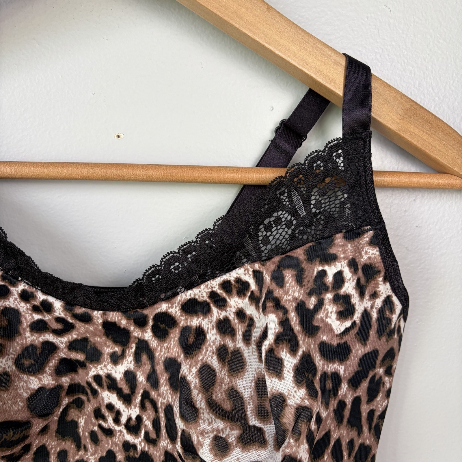NEW Ruby Ribbon Heritage Lace Demiette Leopard Print Womens Size 32