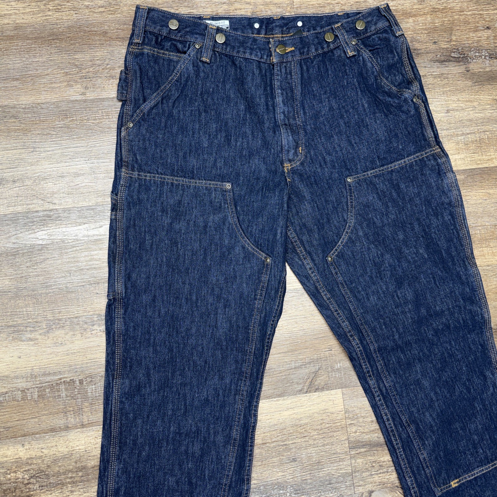 Carhartt Double Knee Rugged Flex Relaxed Fit Logger 103890-l10 Denim 36×34