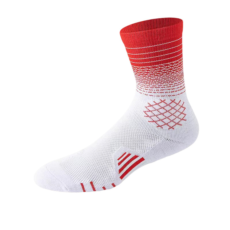 5 Packs Men’s Sport socks Crew Athletic Socks Running Calf Socks Gradient Color