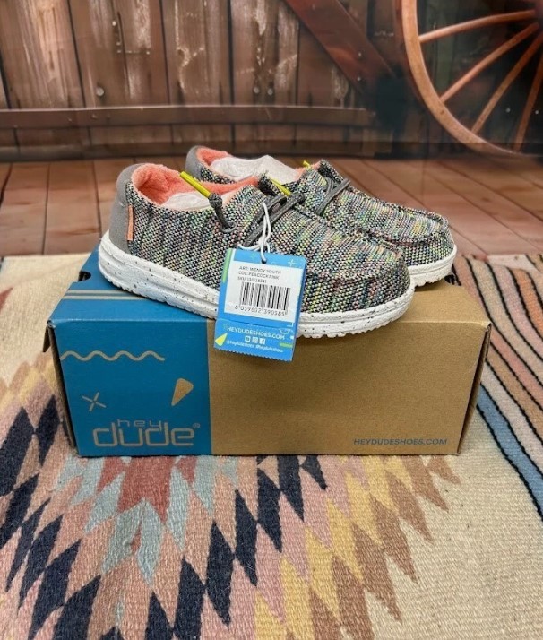 Youth Hey Dude Wendy Peacock Pink Shoe Size 11