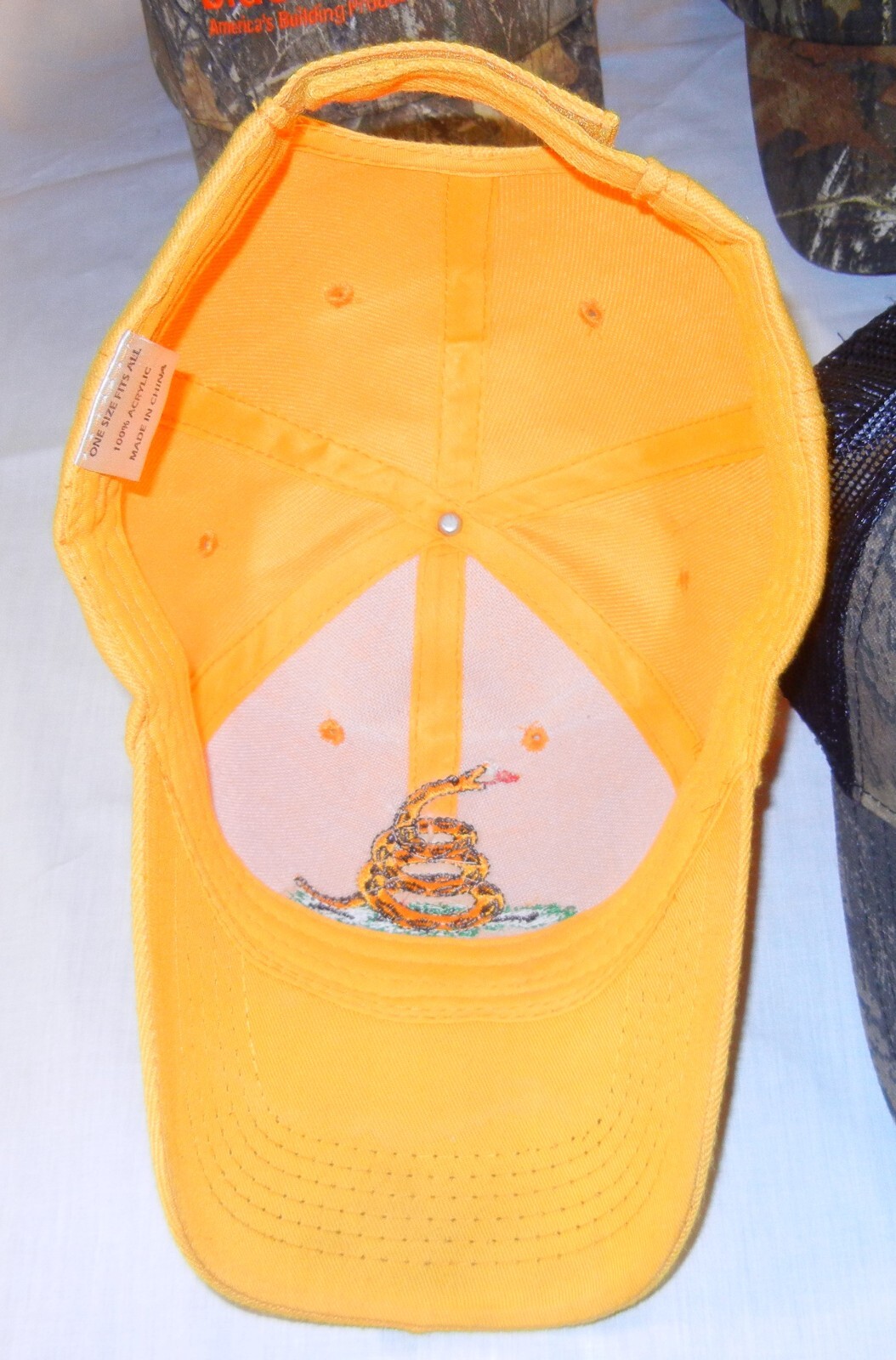 Lot of 4 Ball Caps Hats – One Size – Hook & Loop Back – See Seller Description