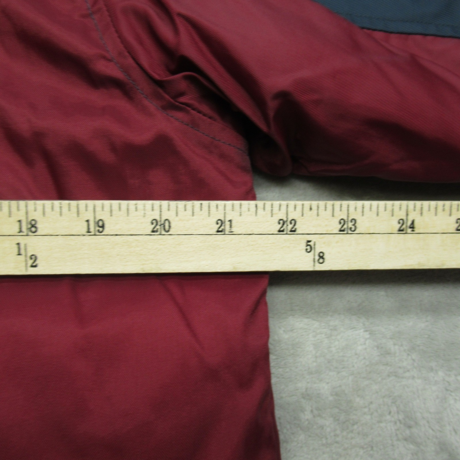 Adidas Jacket Youth Medium Red Pockets Hooded Insulated Quilt Lined Full Zip