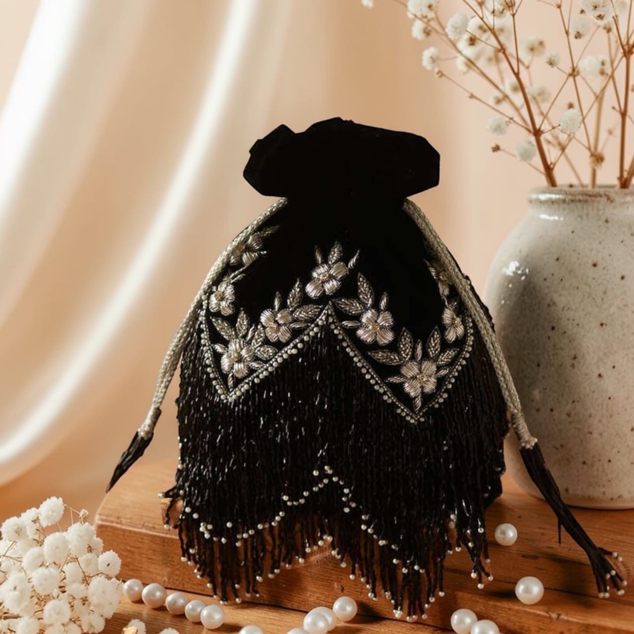 Handmade Rare Women’s Indian Traditional Potli Bag Boho Clutch For Wedding Party