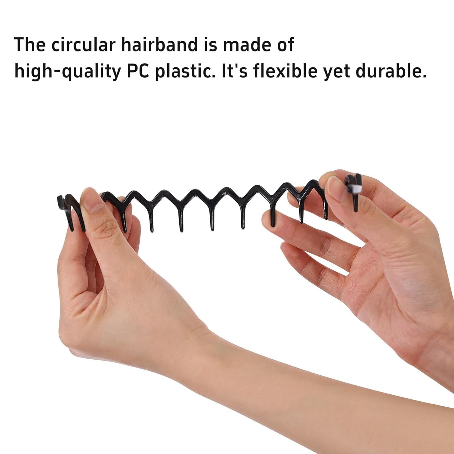 5 PCs Silicone Headbands for Women Non Slip Comb Headband Teeth Non Crackable