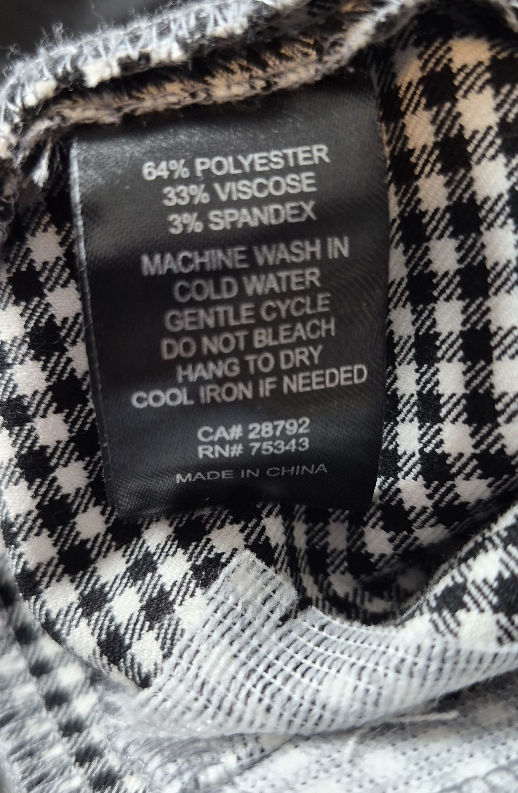 Joie Women’s Black White Checker Pants Size 4 Belted Tie Career Trouser Pockets