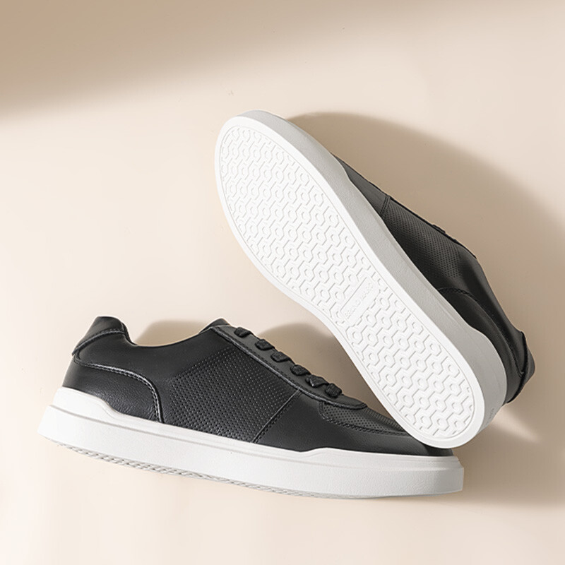 US Men PU Leather Casual Shoes City Walking Shoes Breathable Fashion Sneakers