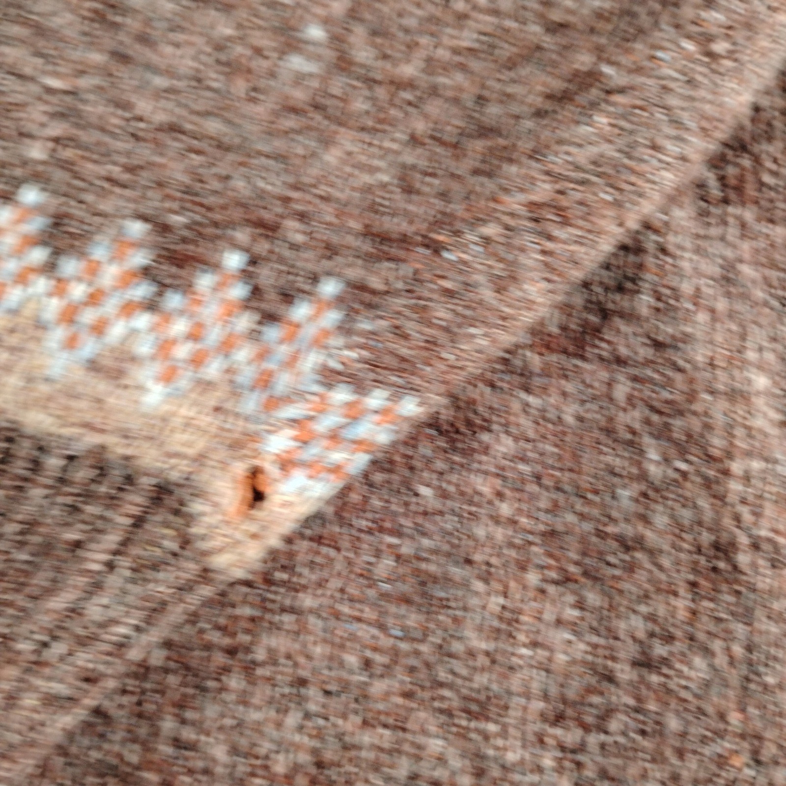 BFD Vintage Men Brown Fair Isle Geometric Acrylic Knit Crewneck Sweater USA Made