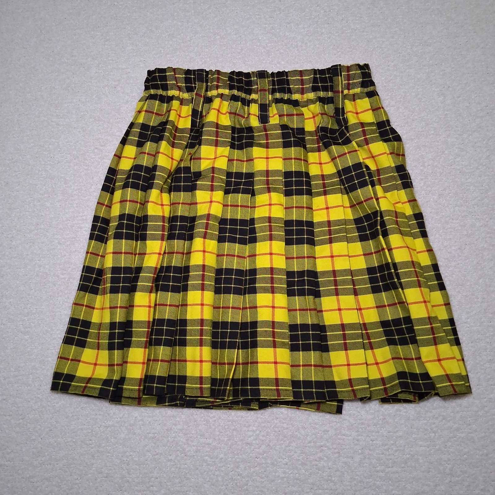 Sport Kilt Women’s Yellow Plaid Tartan Sz M Heritage Punk Twee Alternative Rock