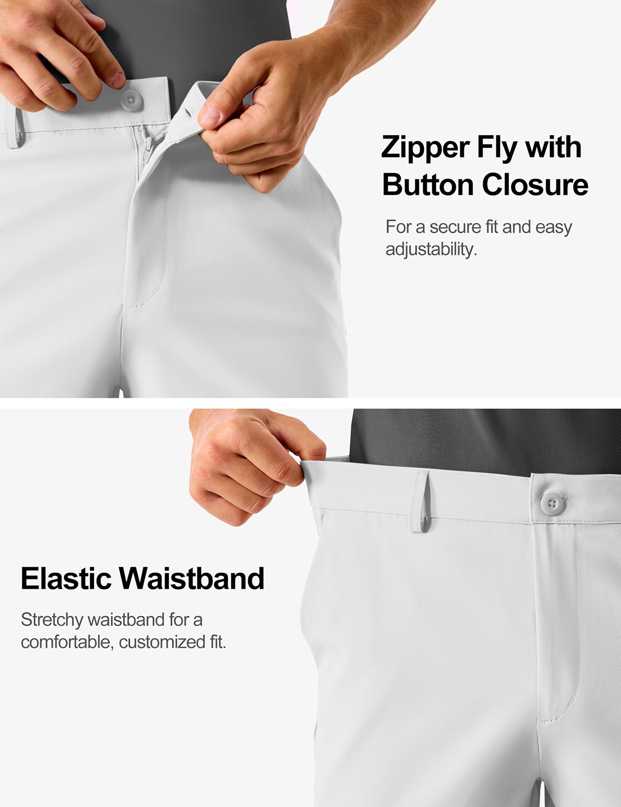 Men’s Golf Shorts 9 Inch Stretch Lightweight Dress Work Casual Shorts Quick Dry