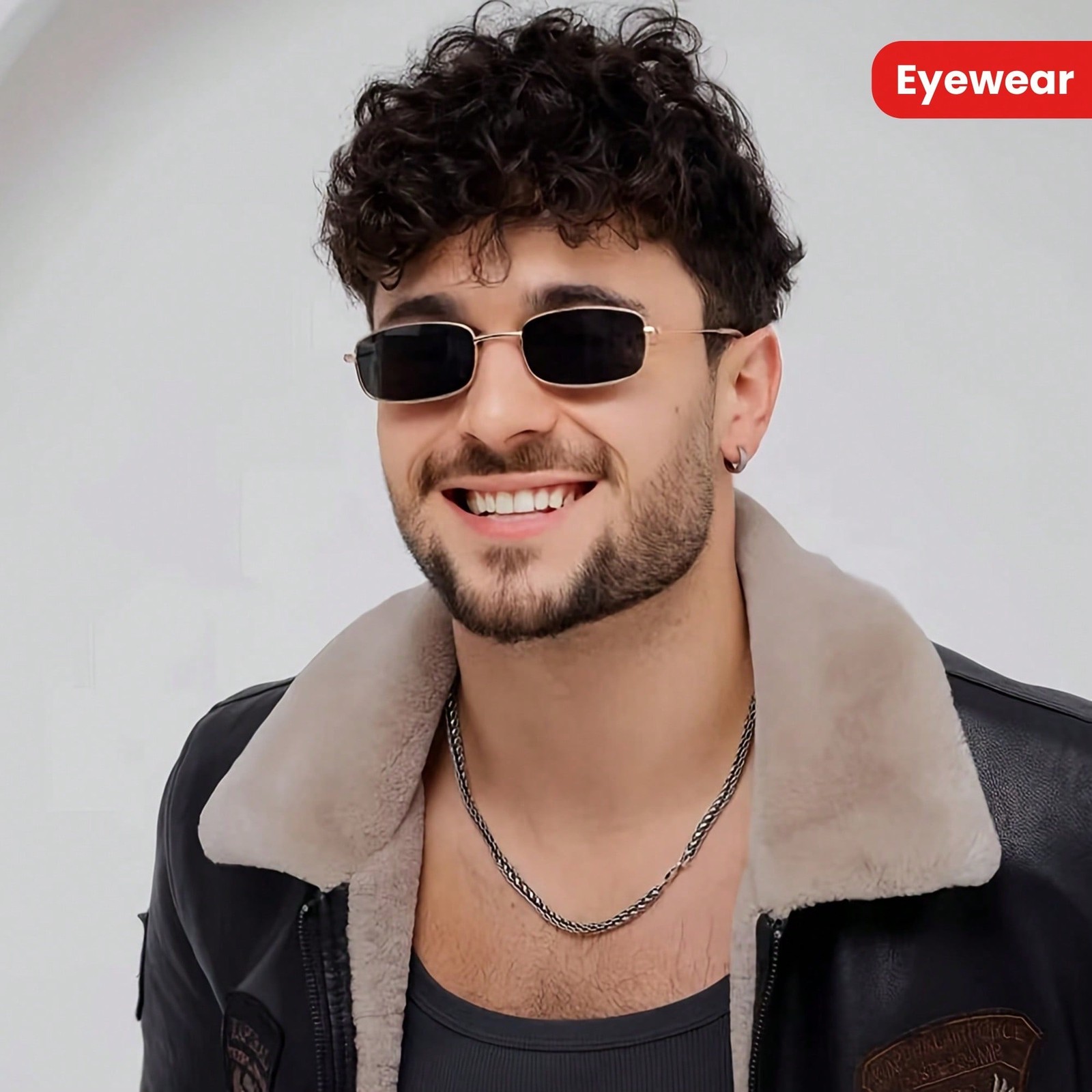 Men’s Metal Square Small Frame Glasses | Retro Minimalist Fashion Eyewear Pair