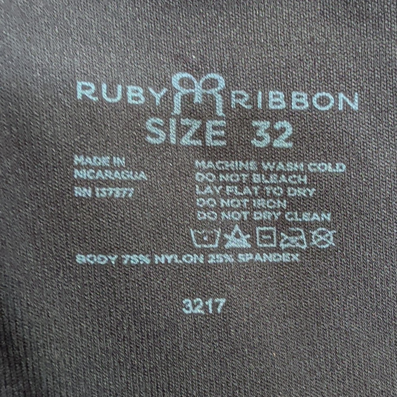 Ruby Ribbon Demiette Bra Black Size 32 Wireless Adjustable Straps