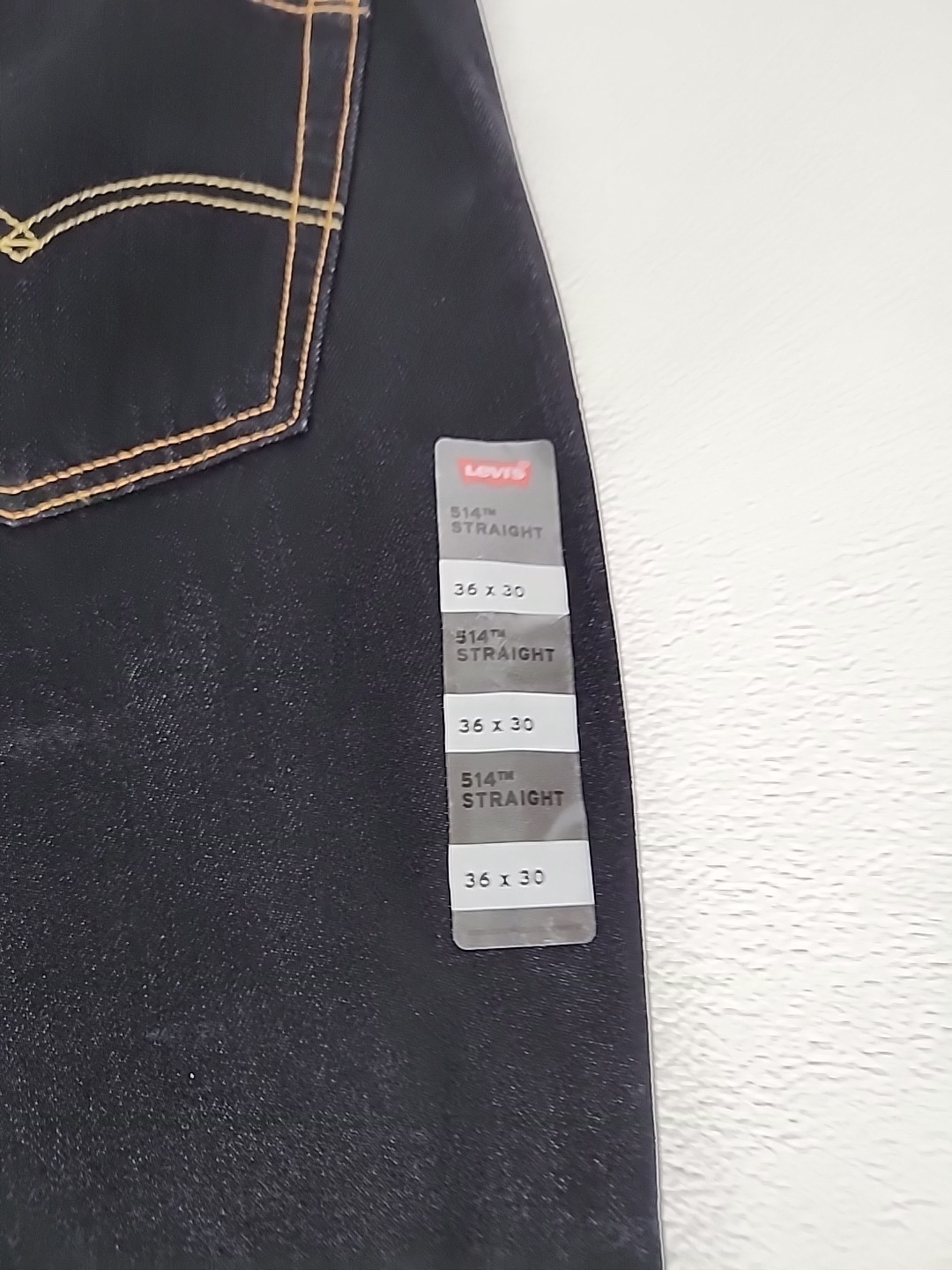 Levi’s 514 Regular Fit Zip Fly Straight Leg Denim Jeans 36X30 Men’s Black