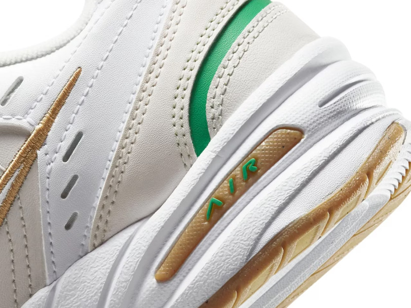 Nike AIR MONARCH IV Men White Green 103 Walking Shoe Medium & WIDE WIDTH 4E EEEE