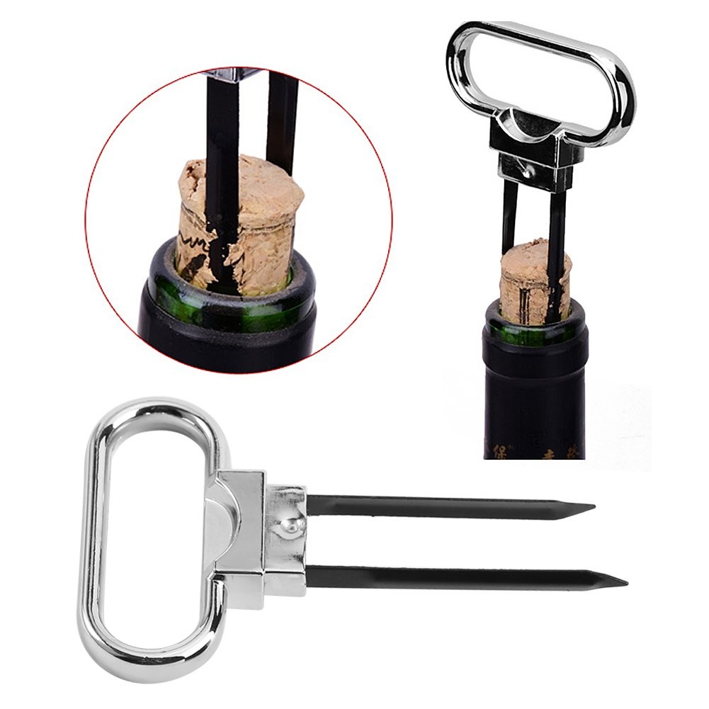 Wine Opener For Old Corks,Corkscrew Vintage Wine,Two As picture show, Black
