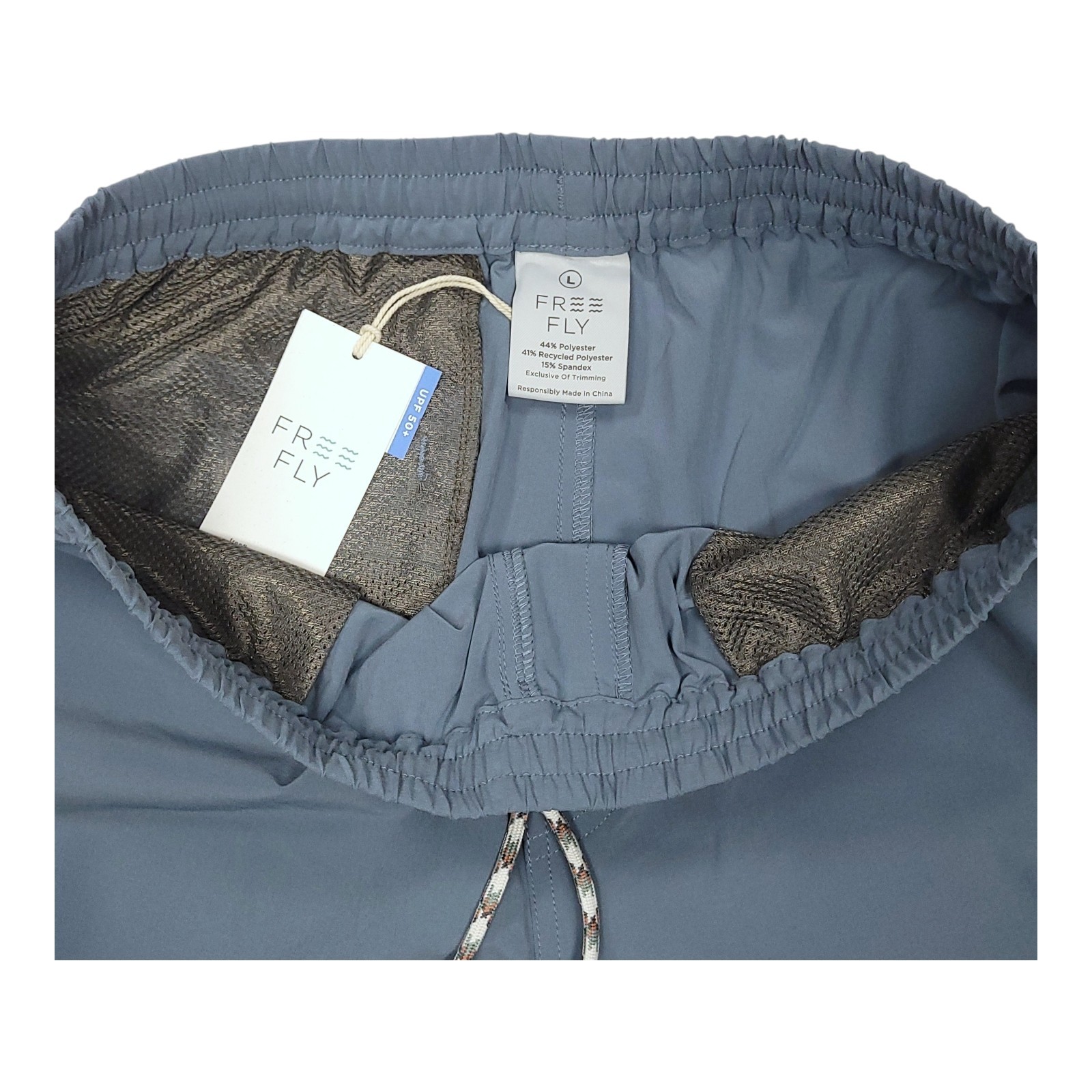 FREE FLY Men’s LARGE Andros Shorts Pacific Blue Swim Trunk 7″ Fishing NEW $78