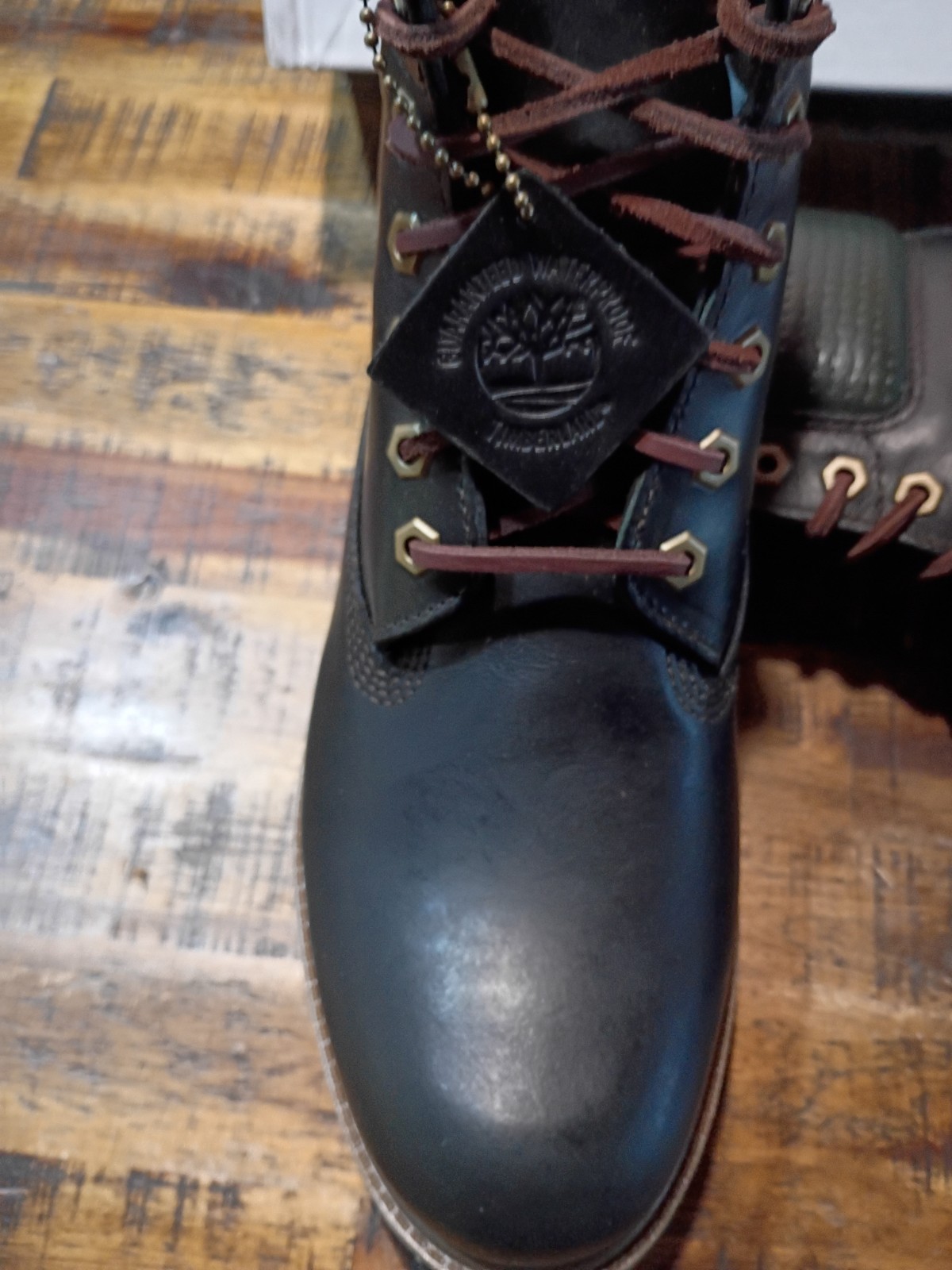 Mens Timberland Premium 6 Waterproof BOOTS Dk. GREEN FULL GRAIN LEATHER Sz 9.0