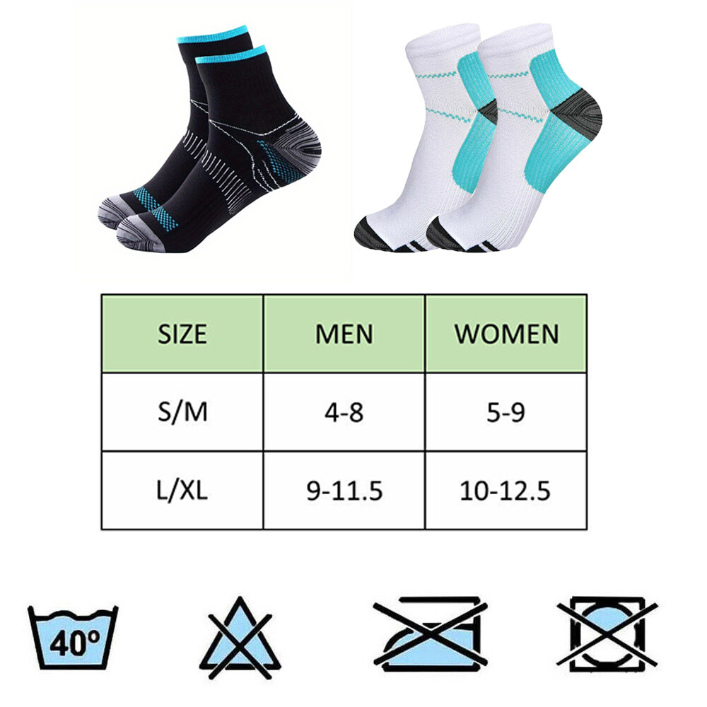 Foot Pain Relief Compression Socks Ankle Support Sleeves Brace Plantar Fasciitis