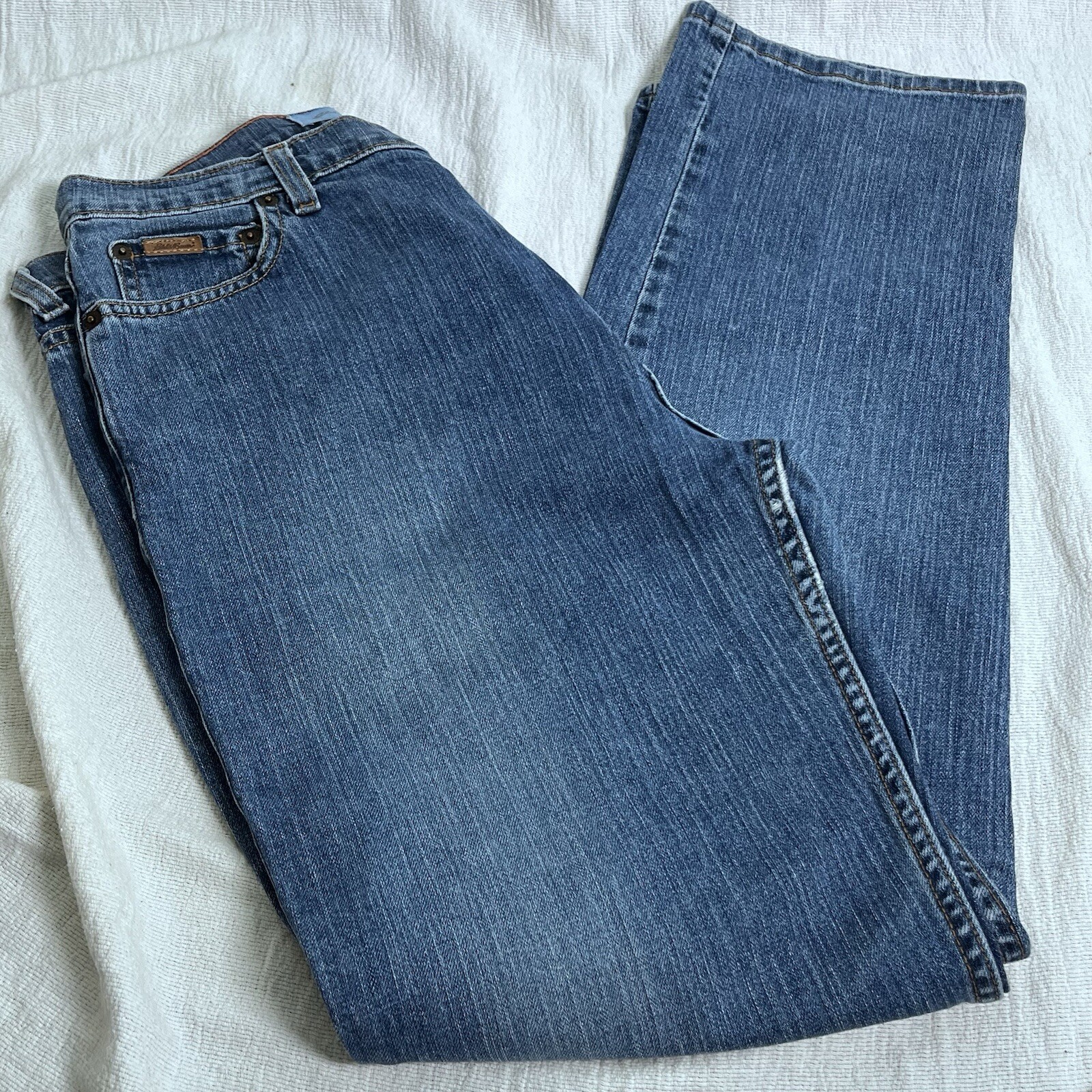 Eddie Bauer Natural Fit Jeans Women’s Size 12 Straight Leg Cotton Blend Denim