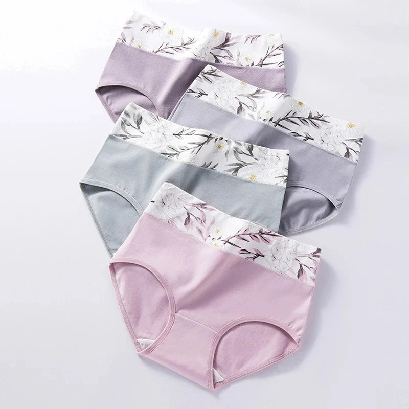 Women 5Pcs Fluxe Incontinence Underwear Leak-Proof Panties Cotton Brief Washable