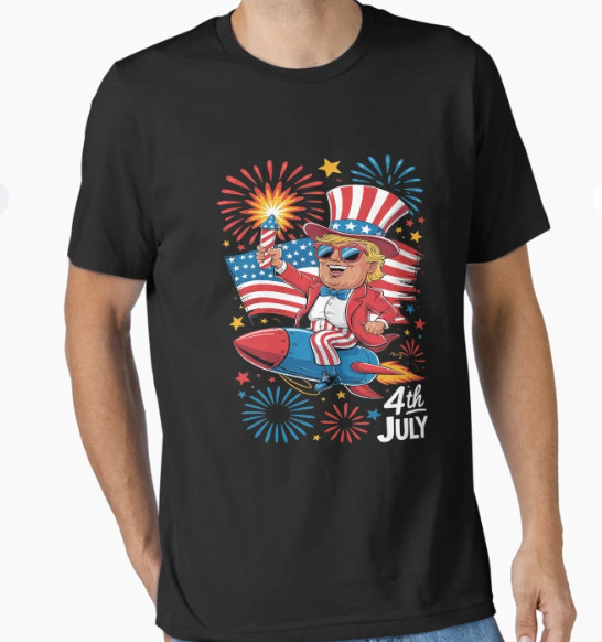 TRUMP Happy 4th Of July Trump American T-Shirt