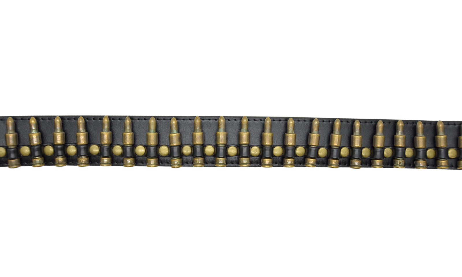 Punk Rock Rivet Faux Brown Bullet Belt