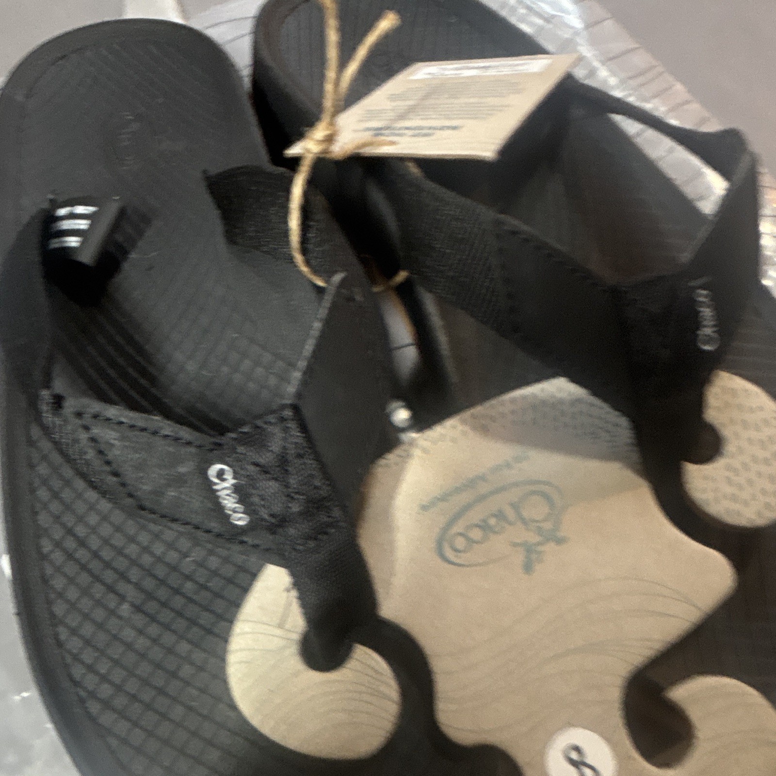 Chaco NWT Lowdown Flip Sandal Black Slip-On Synthetic US 8 EU39 UK6 JCH108132