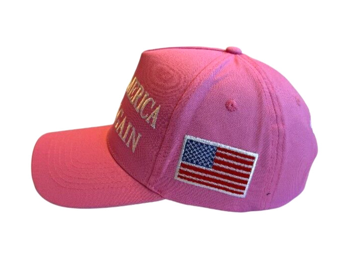 Trump 45-47 Hat Make America Great Again Pink Snapback MAGA US Seller!