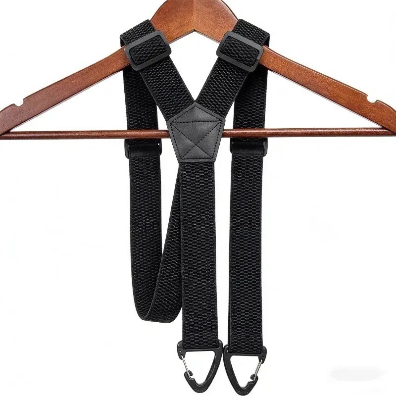 Heavy Duty Suspenders for Men Adjustable Elastic Y/X Back Work Hidden Undershirt