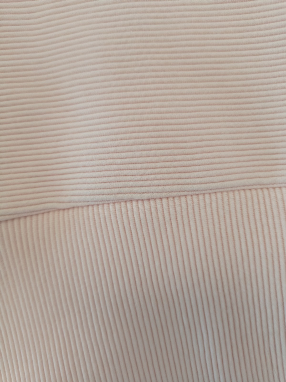 NWT Varley Ribbed Cotton Crewneck Side Zip Sweatshirt in Blush Pink Size Small
