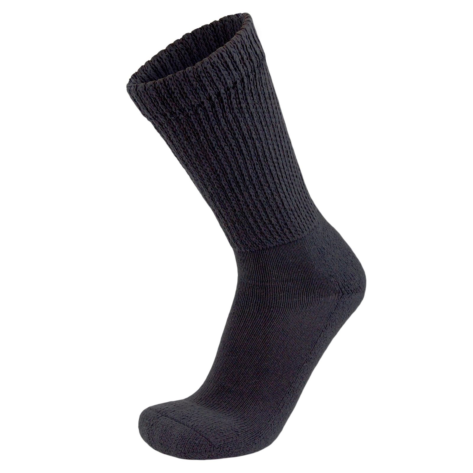 Diabetic Slipper Socks, Extra Thick Cotton Cushioned Crew Socks (Size 10-13)