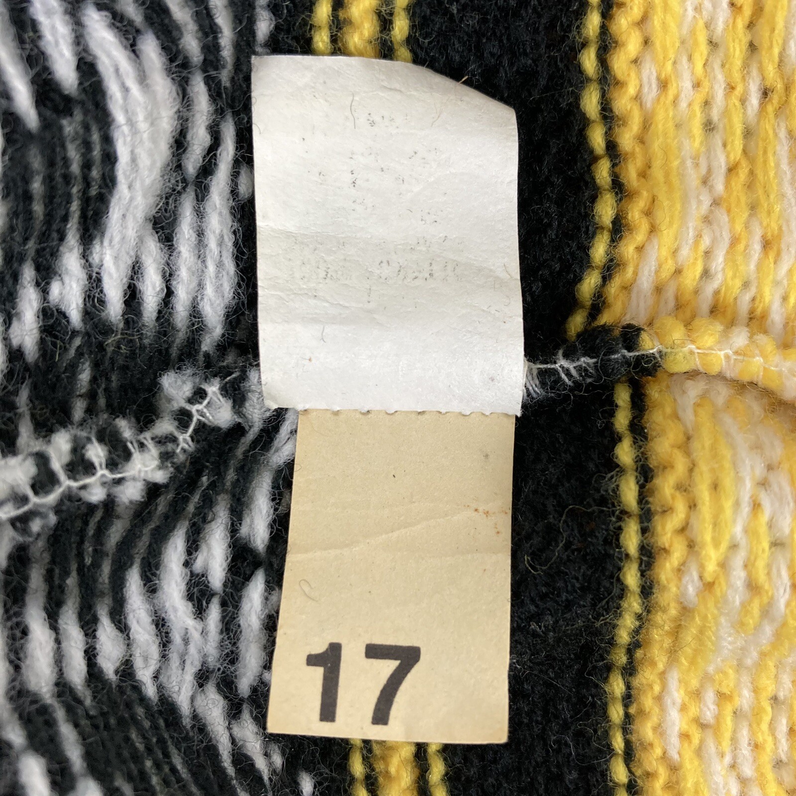 Vtg World Trade Knits Fair Isle Sweater Mock Neck Women’s S Acrylic Yellow Black