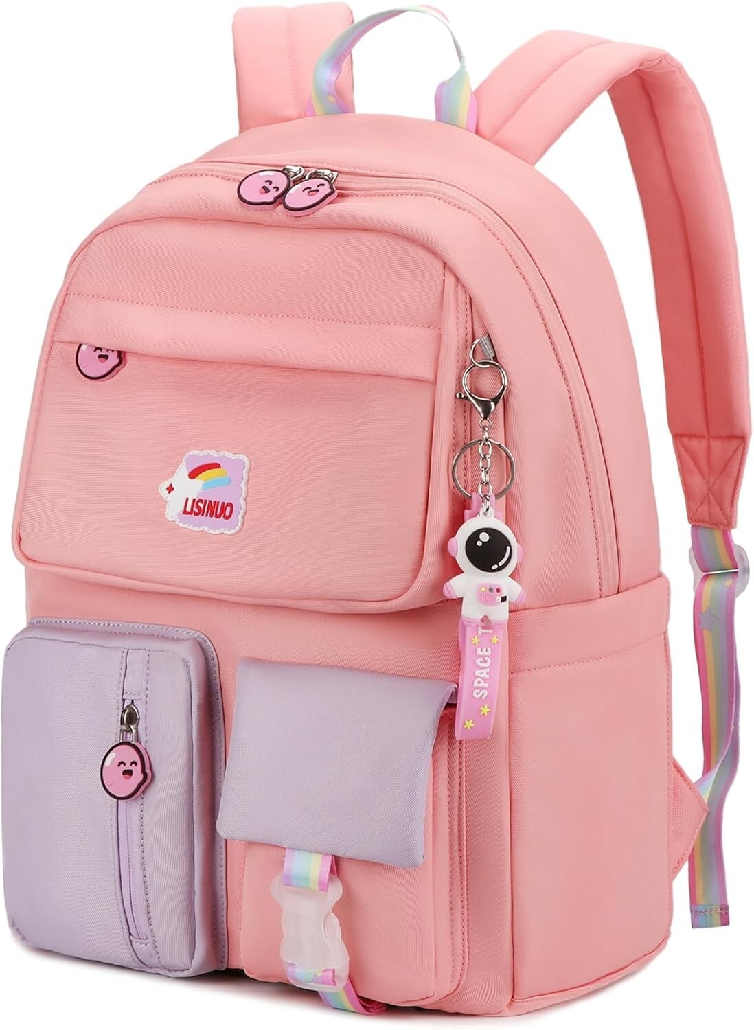 Kids Girls Backpack Back to School 17in Large and Durable Cute Pink