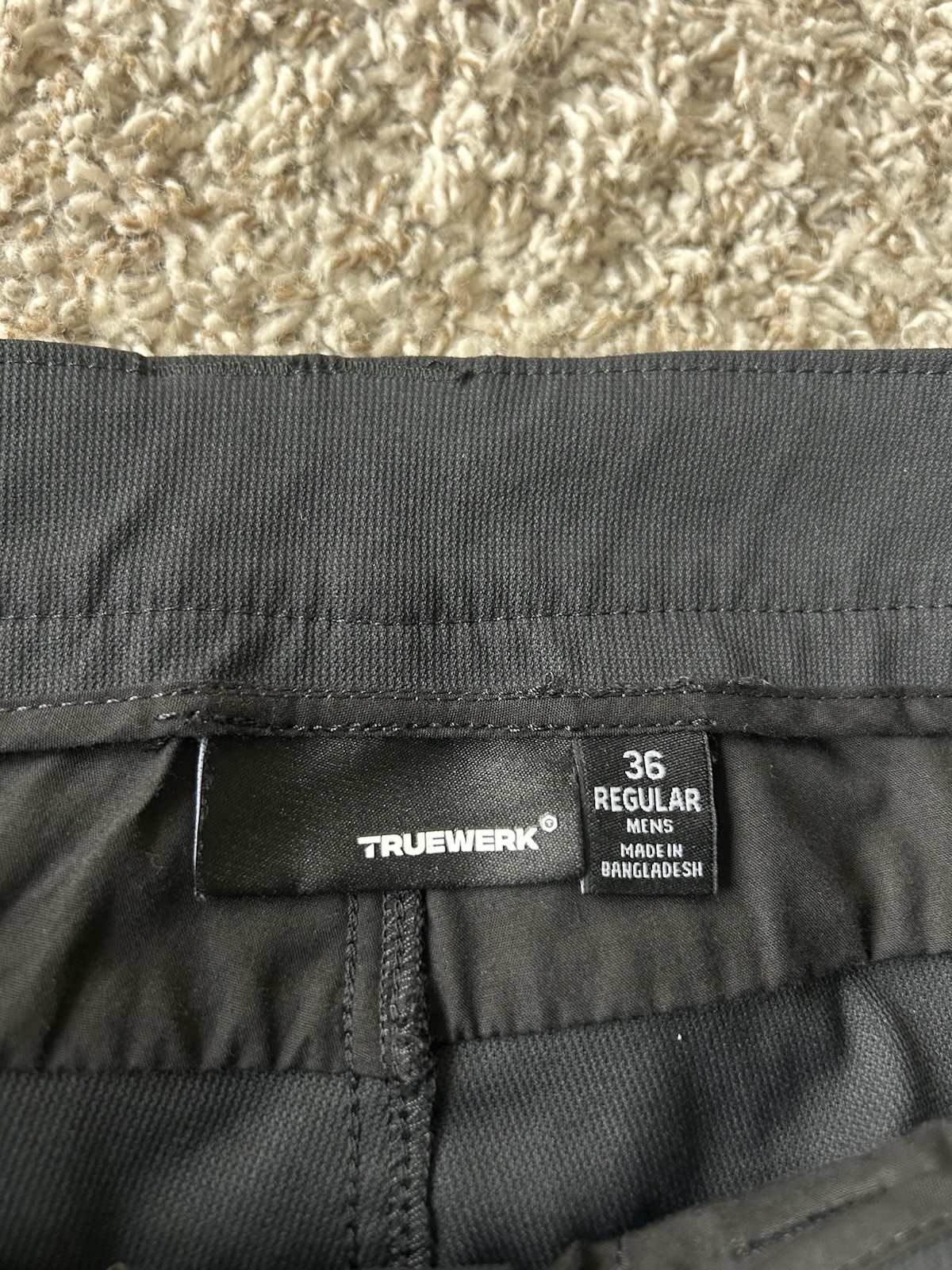 Truewerk Pants Mens 36×31 EDO Stretch Technical Workwear Performance Black Lot 2