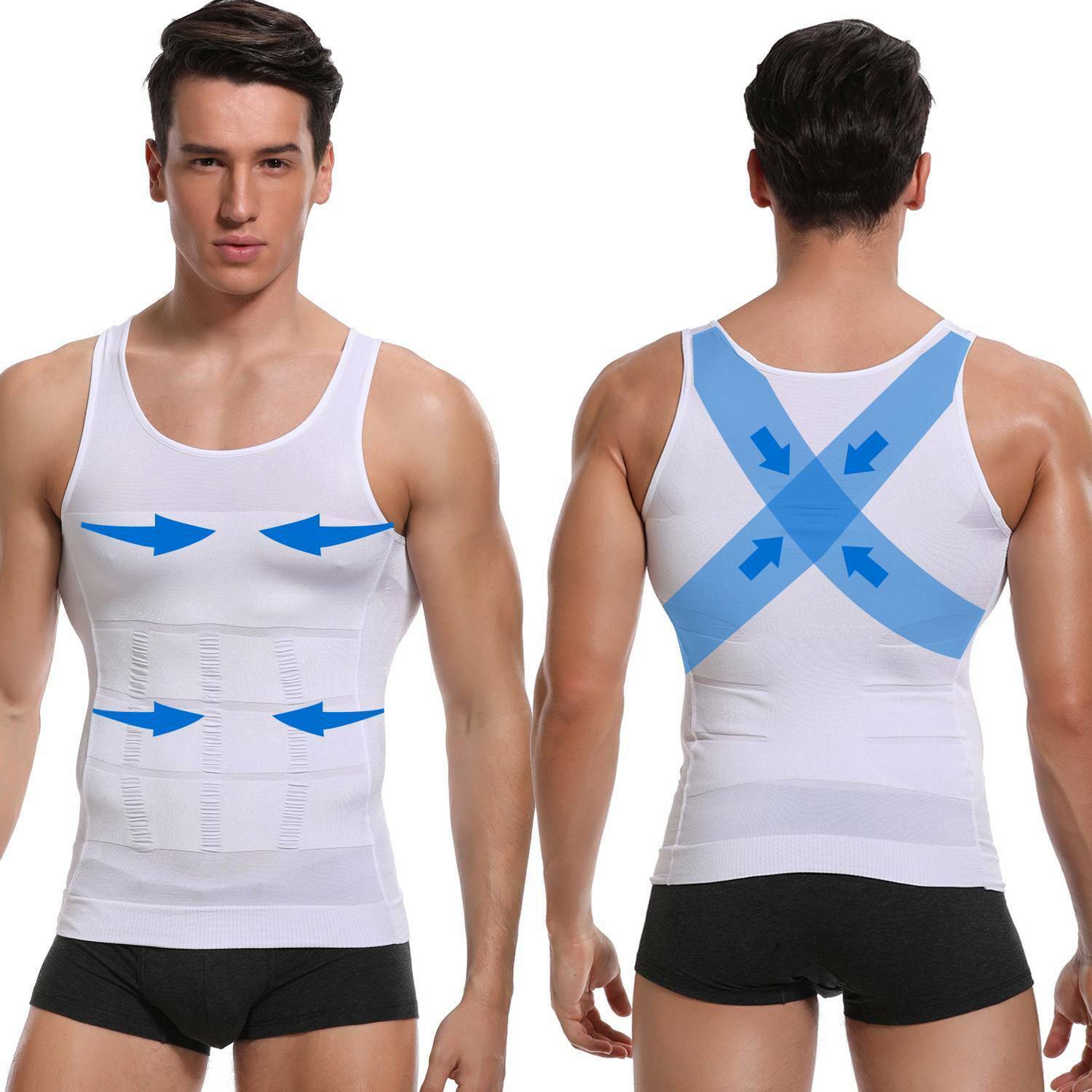 Fajas Para Hombres Faja Reductora De Hombre Mens Body Shaper Abdomen Control Top